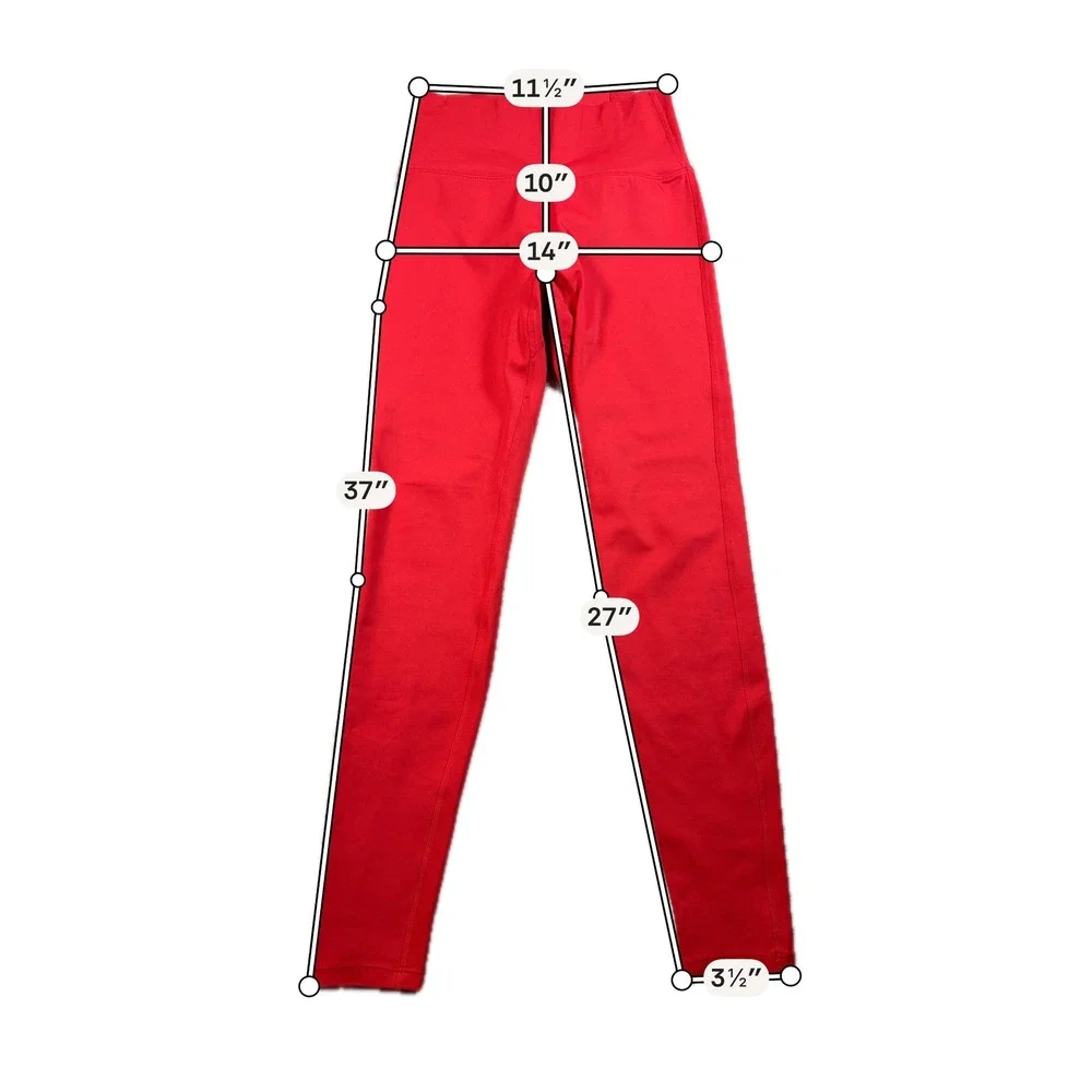 Buffbunny Amor Leggings Women Small Red Lace Up Back High Waist Gym Workout
